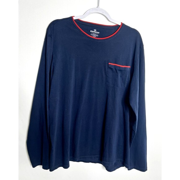 Bombas Shirt Mens XL Navy Blue Long Sleeve Peruvian Pima Cotton Tee T-Shirt - Picture 1 of 10